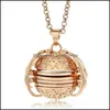 Lockets DIY FO P O LOCKET NETLACE Openable Live Memory Pendant Sier Gold NCELLOCES MASHING MODUN