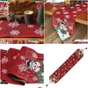 Christmas Decorations Christmas Decorations Party Linen Table Runner Merry Home Snowman Xmas Tree Happy Year 2022 Drop Delivery Gard Dh8Md