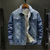Hommes s Vestes Hiver Denim Chaud Polaire Jeans Épais Casual Outwear s Mode Streetwear Manteau 5Xl 221123