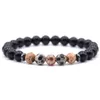 Naturel Noir Onyx Perles Rondes Bracelets pour femmes Hommes 8mm Agate Pierre Protection Guérison Cristal Stretch Perlé