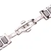 Bracelets de montre 16 18 20mm Bracelet en acier inoxydable Moyen Liens en céramique Bande Hommes Lady Blanc Noir Horloge Accessoires Bracelet Bracelet