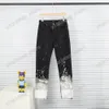 xinxinbuy män designer pant bomull jacquard stänk bläck brev blixtlås streetwear kvinnor röd svart aprikos s-2xl