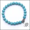 Pulsera con colgante de loto con cuentas Glamour para mujer Joyería creativa Regalos para familiares y amigos Pulseras de entrega directa Dhgarden Dhawh