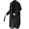 Men's Trench Coats Men Spring Coat Double Breasted Cardigan Keep Trendy Streetwear Winter For Street