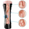 Masturbators One Unit 2 In 1 3D Male Cup Adult Sex Toys Blow Job Stroker Realistic Textured Pocket Vagina Pussy Man Masturbation 221123