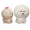 1PC Bichon Fresh Cuddle Cute Puppy Skomulacja psa Pet Pet Kawaii Puszysty Baby Doll Birthday Gift for ldren Photo Prop J220729