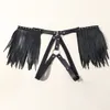 Women's Tanks Multilayer Shoulder Belt Leather With Adjustable Fringe Shoulder Strap Bindings