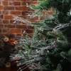 Christmas Decorations 5pc 42cm Tree Decoration Glitter Branches Artificial Flowers for Home Fake Xmas Ornaments Year Party Decor 221123