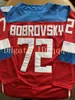 College Hockey nosi Rosja koszulki świata WCH 8 Alex Ovechkin Vladimir Tarasenko 71 Evgeni Malkin 72 Sergei Bobrovsky 13 Pavel Datsyuk Rosyjska koszulka hokejowa