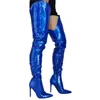 Buty Arden Furtado Fashion High Obcasy 12 cm nad kolanami Kobieta Wskazana stóp stilettos T Zipper Bright Skin 220906