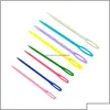 Craft Tools Craft Tools Arts Crafts Gifts Home Garden Diy Handmade 100 Pcs / Pack 7Cm And 9Cm Largeeye Plastic Sewing Needles Colorf Dh2Ep