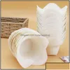 Cupcake Cupcake Bakeware Kitchen Dining Bar Home Garden Lotus Baking Paper Muffin Liners Perchment Cup Grease Restant Wrappers for Dhkom
