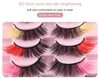 Colored False Eyelashes Extension Reusable Thick 8D Full Strip Lash Dramatic Wholesale Fluffy Faux Mink Lashes