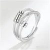 Pierścienie zespołowe Pierścień Anty Lech Pierścień Rotatible Pead Bandner Pierścienie dla kobiet mężczyzn Biżuteria Dar Prezent Dhy6r