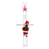 Juldekorationer Juldekorationer Santa Claus Climbing Ladder Electric Singing Up and Down Ornament f￶r Tree Doll Toy CHR DHL6M