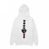 com me des garcons hoodie for mens Hoodie Sweatshirt Play Letter Embroidery Long Sleeve Pullover Women Red Heart Loose Sweater com me des garcon ETRU