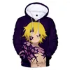 Herrtröjor mode meliodas 3d män/kvinnor nanatsu no taizai anime barn tröja de sju dödliga synder pojke/flickor hoody ov