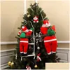 Decorações de Natal Decorações de Natal escalando corda escada do Papingle Pingente Tree Doll Doll Boned Ornament Outdoor Festa de Natal H DHK0Y