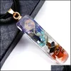 Hänge halsband 7 helande chakra orgone crystal hänge halsband reiki energigenar generator emotionell kropp rening dhgarden dhzuc