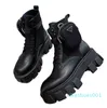 2022 stiefel Frauen Doppel Tasche Taktische Männer Echtes Leder Plattform Neueste Tasche Tank Schnee Boot Top Casual Schuhe Größe 35-46