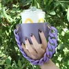Other Kitchen Dining Bar Multicolor Outdoor Milk Tea Portable Cup Holster PU Leather Coffee Cup Cover Removable Chain Reusable Cup Sleeve Drinks Holder 221124