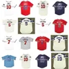 Бейсбол в колледже 2012 винтажные бортовые майки Jones 5 Freddie Freeman 7 Dansby Swanson Red Blue White Blee Retro Retrack Baseball