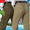 Mens Pants Arrival Winter Autumn Casual Fashion Solid Gentle Thicken Trousers Brand Smart Suit Pant Black Green Gray 221123