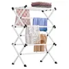 Clothing Storage Floor Standing Foldable Drying Rack Indoor Balcony Coat Racks Home Furniture Simple Clothes Rail Multi-Function