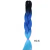 Wholesale Synthetic Jumbo Braiding Hair Bulk 24Inch 100G Ombre Three Color Crochet Braids Hair Extensions Stock