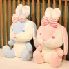 Super Cute 3560cm Plush Elf Rabbit med Bow Toys Soft Cuddles Dolls Home Decor LDREN Vackra pllush Toys Xmas Gifts J220729