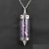 Collane con ciondolo Qimoshi Reiki Healing Crystal Pendant Wishing Bottle Maglione Catena Lady Wild Temperament Personality Neckl Dhgarden Dhunl