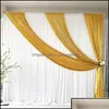 Party Decoration Party Decoration Event Supplies Festive Home Garden Fedex 10Ft 20Ft White Wedding Curtain Dhz3H Drop Delivery Dhqi7