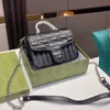 Autumn Designer Ladies Crossbody Bag Purse 4 F￤rger Silver Metal Letters and Chains Famous Luxury Chain Handbag Shoulder Koppling Koppling