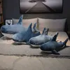 1 PC 45140 cm Big Size Funny Soft Bite Shark Cuddle Cushion Sussen Cushion Gift till Ldren Sleeping Doll Cuddle J220729