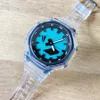 Moda W pełni funkcjonalne zegarki na rękę Podwójny wyświetlacz LED Mężczyźni Kobiety Casual Sport Dąb królewski Elektroniczny analogowy cyfrowy damski Wodoodporny zegar -4