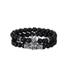 Kralen 2 pak armbanden mat zwart agaat 8mm kroon mannen en vrouwen mode persoonlijkheidsliefhebbers vriendschap armband drop levering juwelen dhnbf