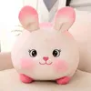 1 pk prachtige roze aardbei Konijn Plush Toy Soft Cartoon Bunny Dier gevulde pop voor Ldren Gift Sleeping Kawaii Pillow J220729