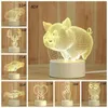 Ours Avec Coeur 3D Night Light Creative Led Chambre Décoration Petite Lampe De Table Romantique Coloré Motif Chambre Décoration Cadeau Home Decor Lampe 1124