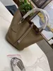 Liquidazione Cestino portatile per cavolo in pelle bovina a grana litchi da donna nuova con rivestimento interno Presa una borsa multiuso