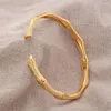 Bangle 4pcs/Lot Barkles Color Ethiopian Gold Color for Women Dubai Bride Wedding Bracelet African African Jewelry East Middle