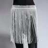 Skirts Sexy Metal Chain Summer Skirt Short Festival Clothing Woman Women Night Club Party Glitter Rhinestones Mini 2022