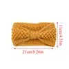 Soft Velvet Bow Headband Women Plush Lined Turban Double Twist Crochet Knitted Headbands Wide Stretch Head Wrap Hair Accessories