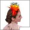 Party Favor Party Favor Woman Feather Hair Hoop Bride Head Band Återanvändbar formell hatthuvudbonep -paket med hög kvalitet 14dx J1 D DHHZC