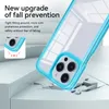 Lyxutrymme transparent tydliga telefonfodral för iPhone 14 plus 13 12 11 Pro Max XS XR 8 7 Plus Anti Fall Sock Proof Cover
