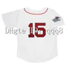 College Baseball Wears 2013 Retro 15 Dustin Pedroia Jersey 34 David Ortiz 12 Mike Napoli 11 Clay Buchholz Bleu Rouge Blanc Gris Maillots de Baseball Vintage