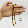 Strand Tasbih Gelbes Harz Herrenarmband Muslimisches Geschenk für Eid Masbaha 2023 Design Misbaha Arabischer Rosenkranz