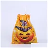 Party Favor 50Pcs/Lot Halloween Bag Plastic Party Favor Cartoon Pumpkin Vampire Ghost Witch Handbags Candy Bags Kids Gift B3 Drop De Dhi70