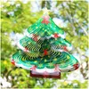 Christmas Decorations Christmas Decorations Tree Wind Chime Pendant 3D Stainless Steel Spinner Personalized Ind Hanging Ornamentchri Dhd1Q