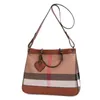 designer tas Jamhoo Dames Casual Grote Tote Bags Plaid Canvas Messenger Bag voor dames Contrasterende kleur Designer Handtas Woon-werkaktentas