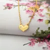 Pendant Necklaces 18K Gold Plate Love Heart For Women Chokers 2022 Trend Fashion Festival Party Gift Jewelry